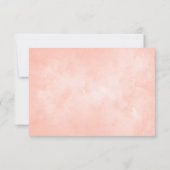 Peach peonys Mädchen Duschabtrennkarten RSVP Karte (Rückseite)