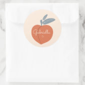 Peach Personalisieren Runder Aufkleber (Tasche)