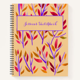 Peach Personalisiert Sketchbook Aquarell Notizblock