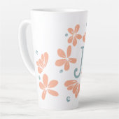 Peach Petal Floral Erste Tasse (Linke Ecke)