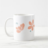 Peach Petal Floral Erste Tasse (Links)