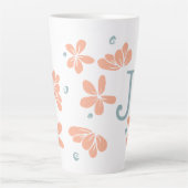 Peach Petal Floral Erste Tasse (Vorderseite)