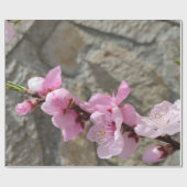 Peach petal flower geschenkpapier (Flach)