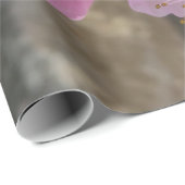 Peach petal flower geschenkpapier (Rolleneckpunkt)