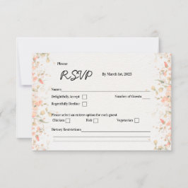 Peach Petal RSVP Card
