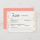 Peach Petal RSVP Card (Vorne/Hinten)