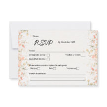 Peach Petal RSVP Card