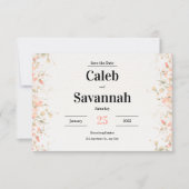 Peach Petal Speichern der Datumskarten Save The Date (Vorderseite)