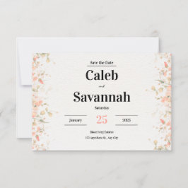 Peach Petal Speichern der Datumskarten Save The Date