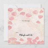 Peach Petals and creme Dankeschön Karten (Rückseite)