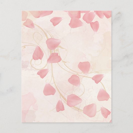 Peach Petals & Cream Wedding Menu (Rückseite)