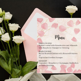 Peach Petals & Cream Wedding Menu
