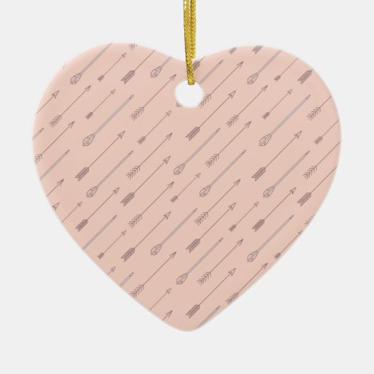 Peach Pfeile Keramikornament (Vorne)