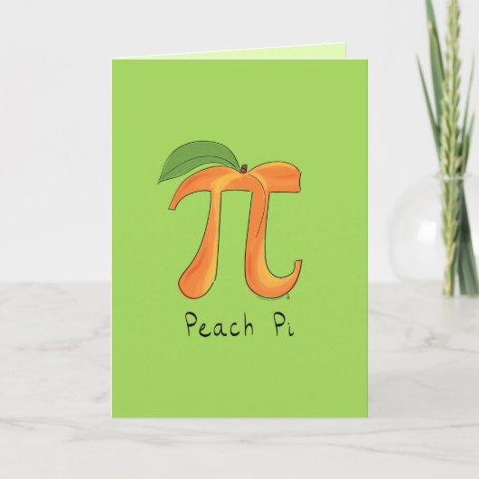 Peach Pi Grußkarte Karte (Vorderseite)