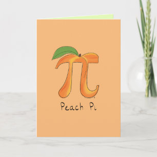 Peach Pi Grußkarte Karte