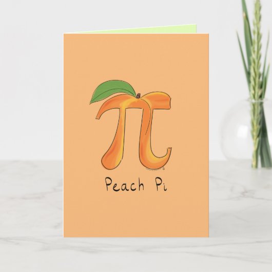 Peach Pi Grußkarte Karte (Vorderseite)