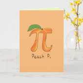 Peach Pi Grußkarte Karte (Gelbe Blume)