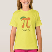 Peach Pi Niedlich Mathe Pi Day Kindermädchen T - S T-Shirt (Vorderseite)