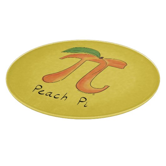 Peach Pi Niedlich Mathe Pi Day Pie Cutting Board Schneidebrett (Ecke)
