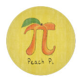 Peach Pi Niedlich Mathe Pi Day Pie Cutting Board Schneidebrett (Vorderseite)