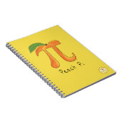 Peach Pi Niedlich Mathematik Pi Day Notebook Notizblock (Rechte Seite)