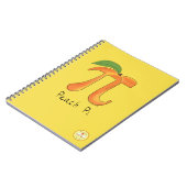 Peach Pi Niedlich Mathematik Pi Day Notebook Notizblock (Linke Seite)