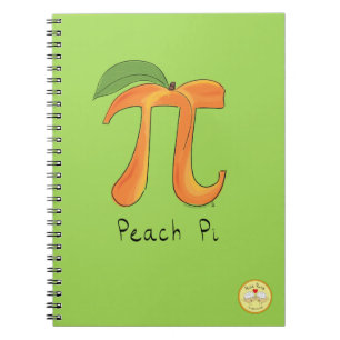 Peach Pi Niedlich Mathematik Pi Day Notebook Notizblock