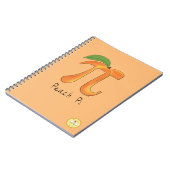 Peach Pi Niedlich Mathematik Pi Day Notebook Notizblock (Linke Seite)