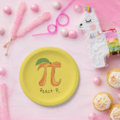 Peach Pi Niedlich Mathematik Pi Day Party Paper Te Pappteller (Party)