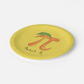 Peach Pi Niedlich Mathematik Pi Day Party Paper Te Pappteller (Schrägansicht)