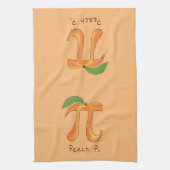 Peach Pi Niedlich Mathematik Pi Day Pie Backen Küc Geschirrtuch (Vertikal)