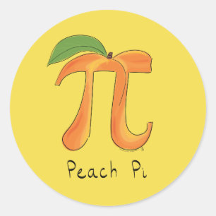 Peach Pi Niedlich Mathematik Pi Day Stickers