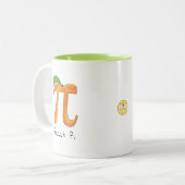 Peach Pi Niedlich Mathematik Pi Tag Kaffee Tasse (Vorderseite Links)