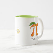 Peach Pi Niedlich Mathematik Pi Tag Kaffee Tasse (VorderseiteRechts)