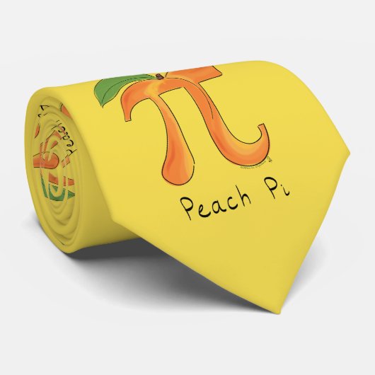 Peach Pi Niedlich Mathematiklehrer Pi Day Krawatte (Gerollt)