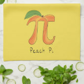Peach Pi Symbol Math Lehrer Geschirrtuch (Gefaltet)