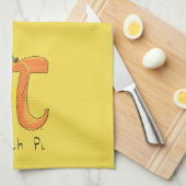 Peach Pi Symbol Math Lehrer Geschirrtuch (Viertel Falte)