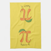 Peach Pi Symbol Math Lehrer Geschirrtuch (Vertikal)