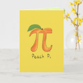 Peach Pi Symbol Math Lehrer Karte (Gelbe Blume)