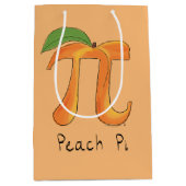 Peach Pi Symbol Math Lehrer Mittlere Geschenktüte (Vorderseite)