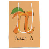Peach Pi Symbol Math Lehrer Mittlere Geschenktüte (Rückseite)