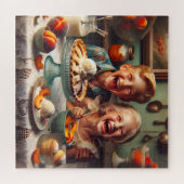 Peach Pie 1950s Retro Kitchen Scene Puzzle (Horizontal)