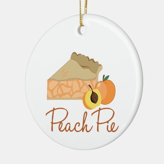 Peach Pie Keramik Ornament (Links)