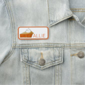 Peach Pie Slice Schnappschüsse Teller Namensschild (Beispiel)