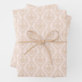 Peach Pineaple Damask Geschenkpapier Set (Beispiel)