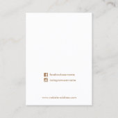 Peach Pink Add Logo Leaather Orange Display Visitenkarte (Rückseite)