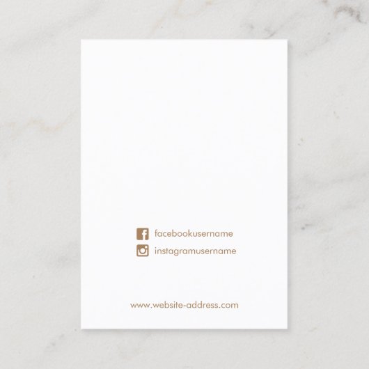 Peach Pink Beach Earring Juwelier Display Visitenkarte (Rückseite)