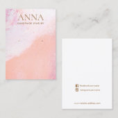 Peach Pink Beach Earring Juwelier Display Visitenkarte (Vorne/Hinten)