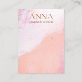 Peach Pink Beach Earring Juwelier Display Visitenkarte (Vorderseite)
