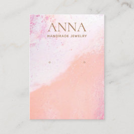 Peach Pink Beach Earring Juwelier Display Visitenkarte